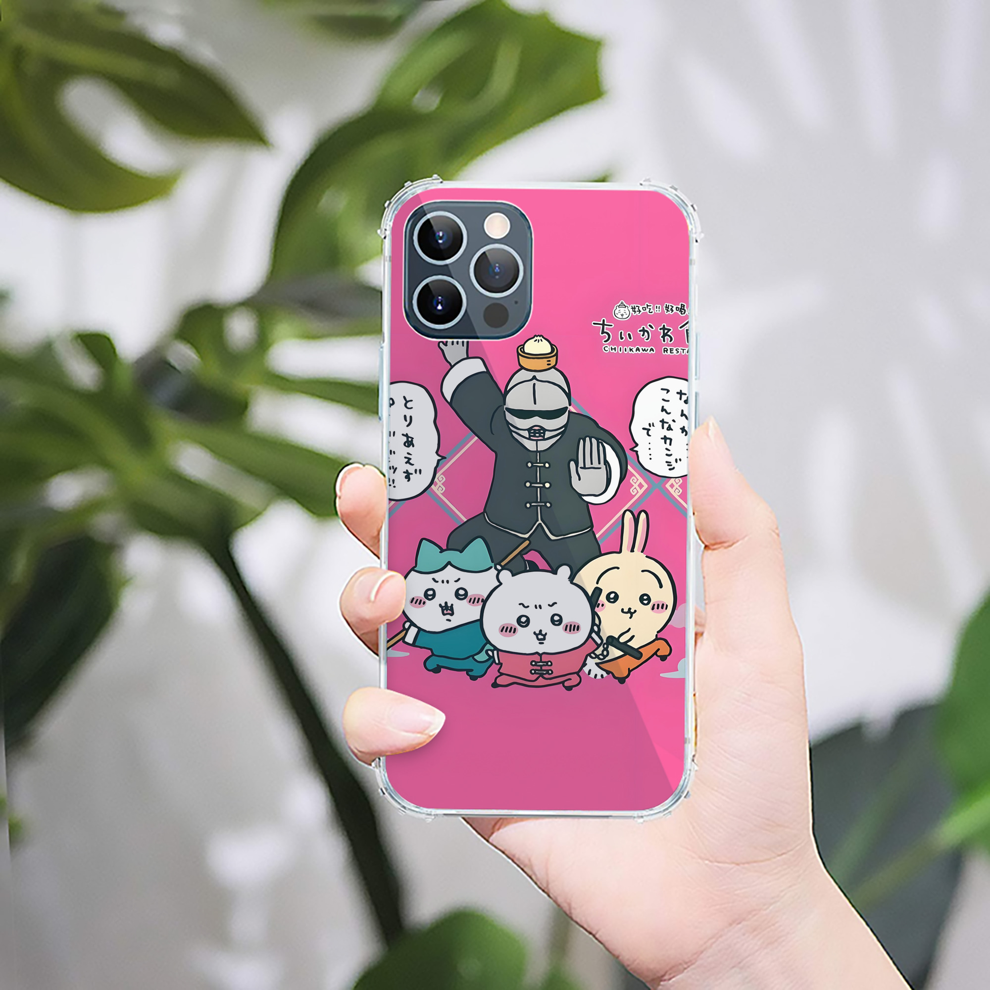 （画像用） ちいかわ Chii-kawa 【iPhone 12シリーズ対応】透明スマホケース（クリアソフトケース）